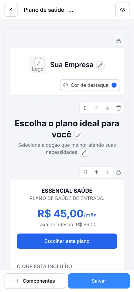 Construtor de blocos no celular